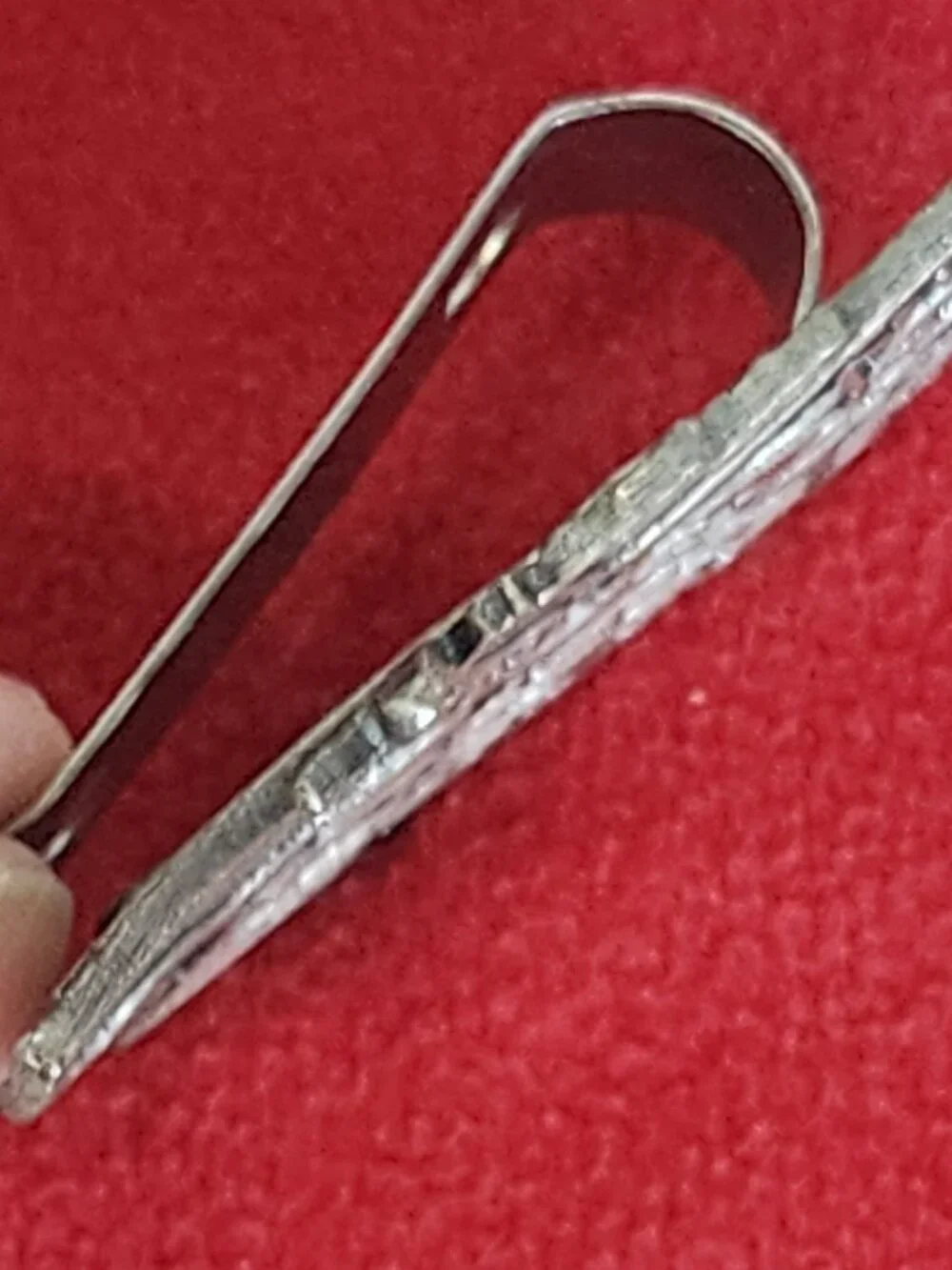 Camco Vintage Silver Tone Angels Light the Way Guardian Angel Visor Money Clip